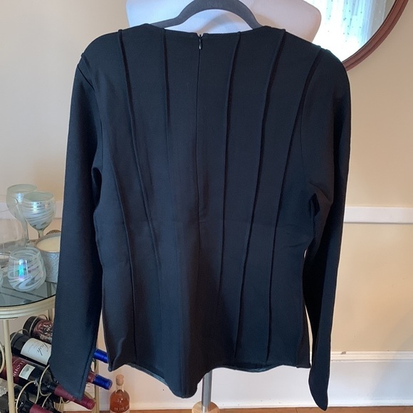 NWT Staci Snider Black With Pintuk Bodice Top Back Zipper New and Stunning - Picture 5 of 12